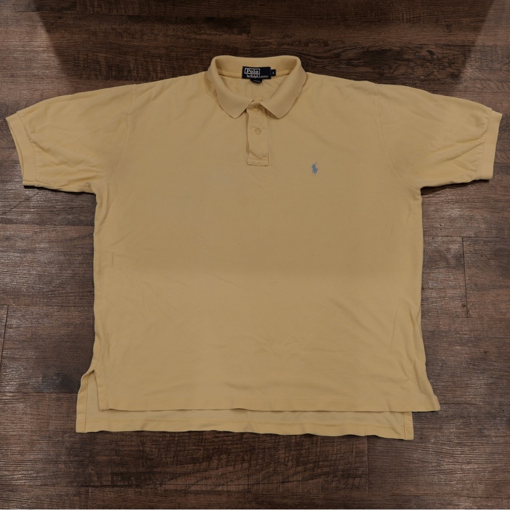 Men’s Ralph Lauren Collared Yellow Polo Shirt Large